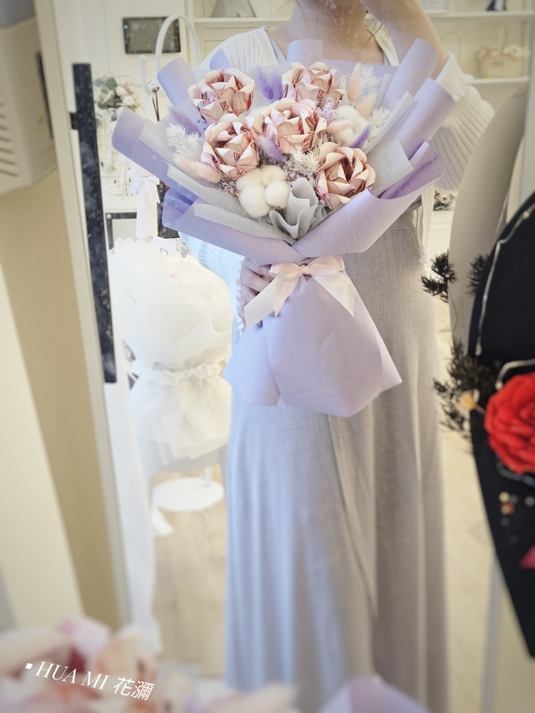 【 5朵 】重瓣鈔票玫瑰