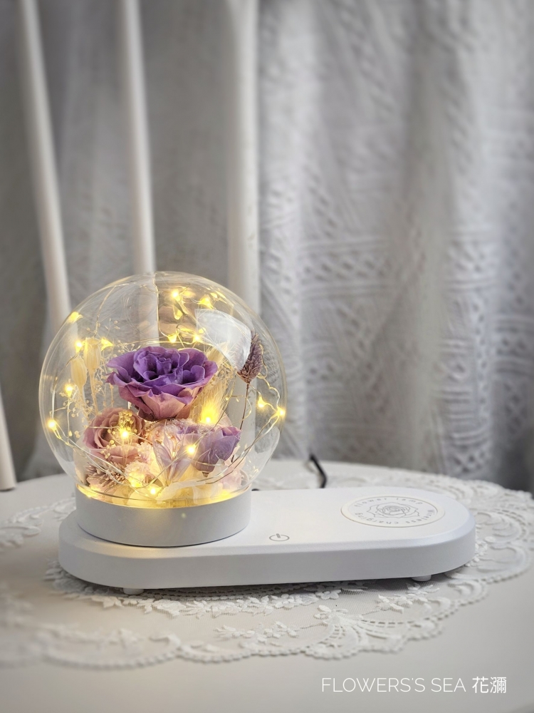 【預購】永生花 - 藍芽無線充電器