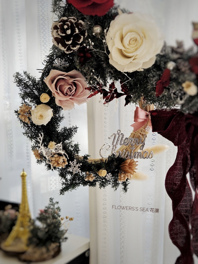 【 聖誕花圈 】S月形