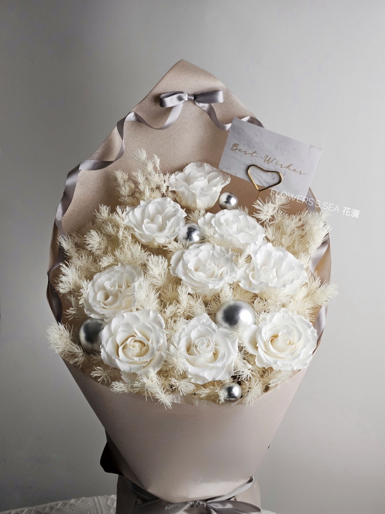 【 珠光花束 】白