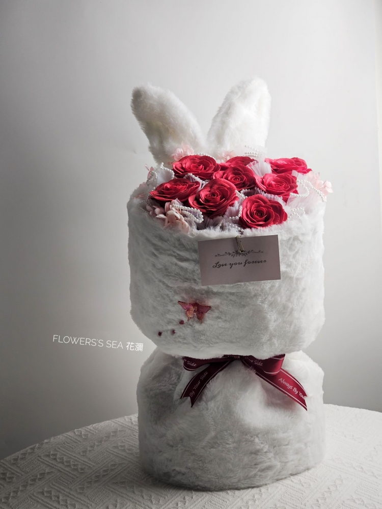 【 毛絨兔 】香皂花