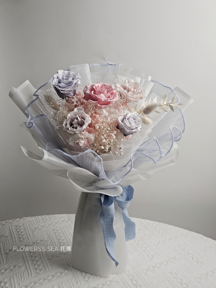 【 韓式粉藍 】玫瑰