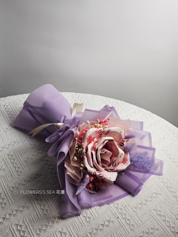 【 6 】鈔票玫瑰花