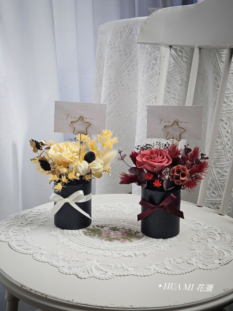 【 紙筒桌花 】不凋