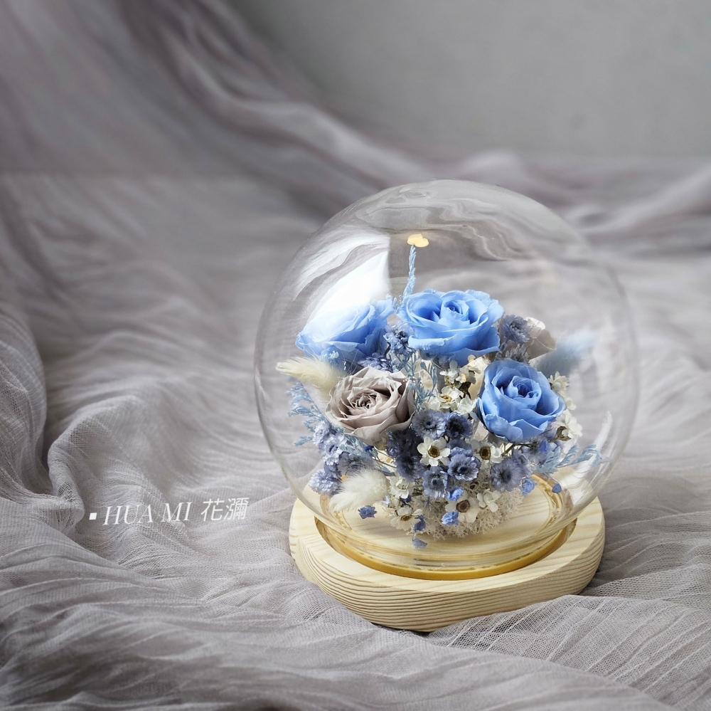 玻璃球花燈