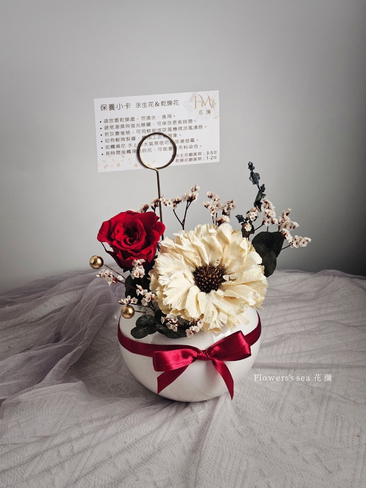 【 陶瓷桌花 】可愛圓盆