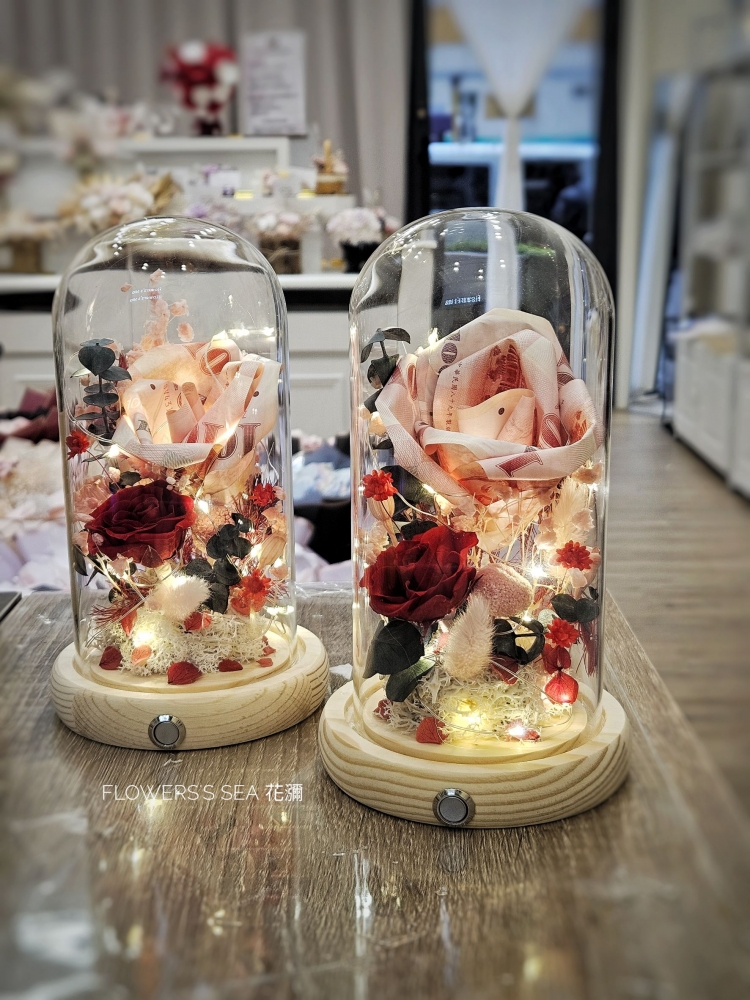 【 永生玫瑰 】玻璃