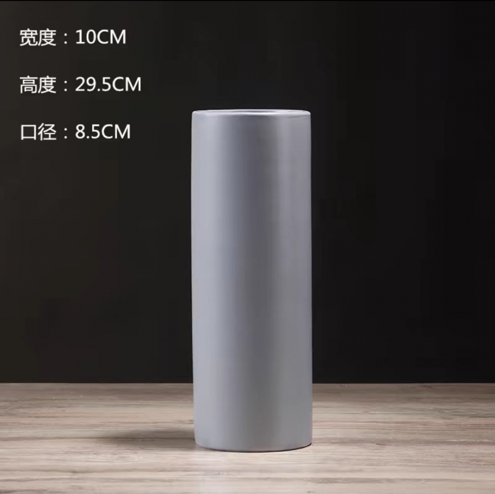 陶瓷長筒花瓶- 兩色(大)