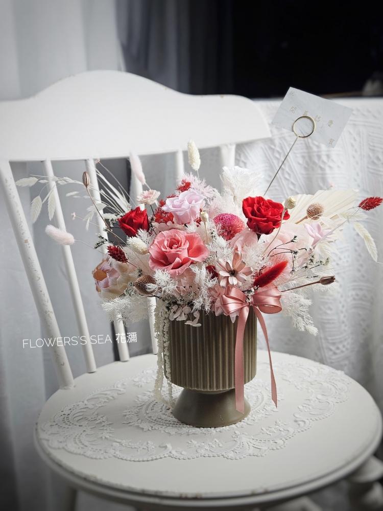 【陶瓷盆花】歐式桌花