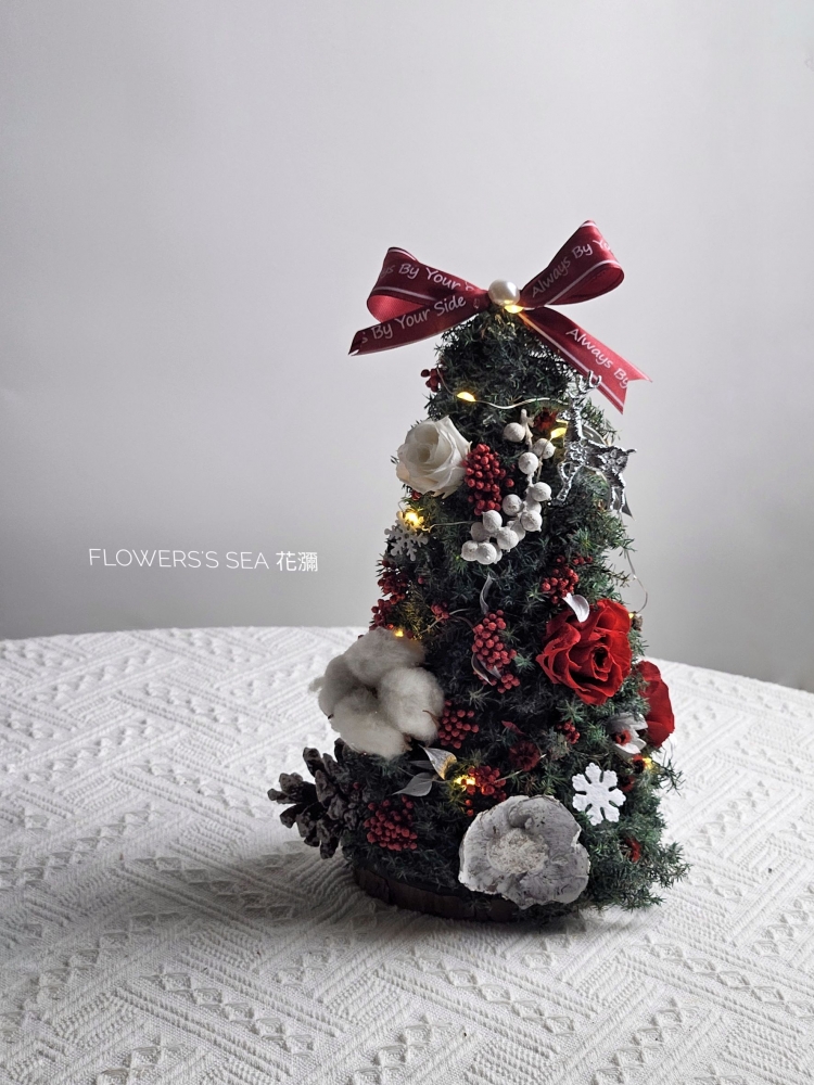 【 聖誕樹 】不凋雪松&玫瑰