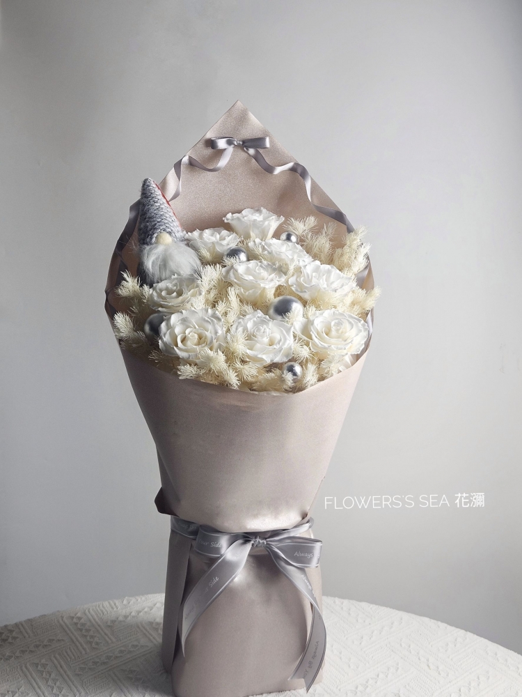 【 聖誕樹 】地精 - 玫瑰花束