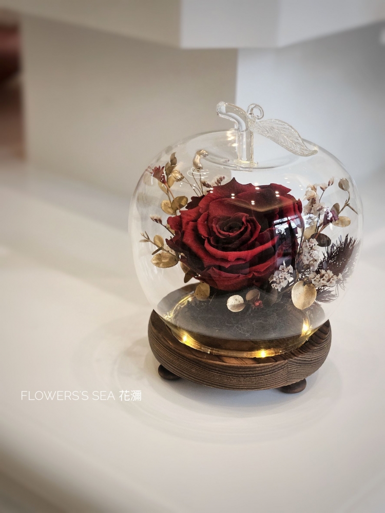 【 厄瓜多玫瑰 】蘋果花盅