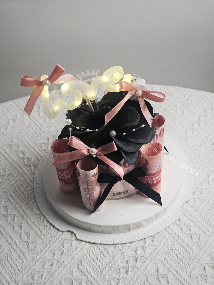 【4吋 】玫瑰花瓣 - 6張(黑)