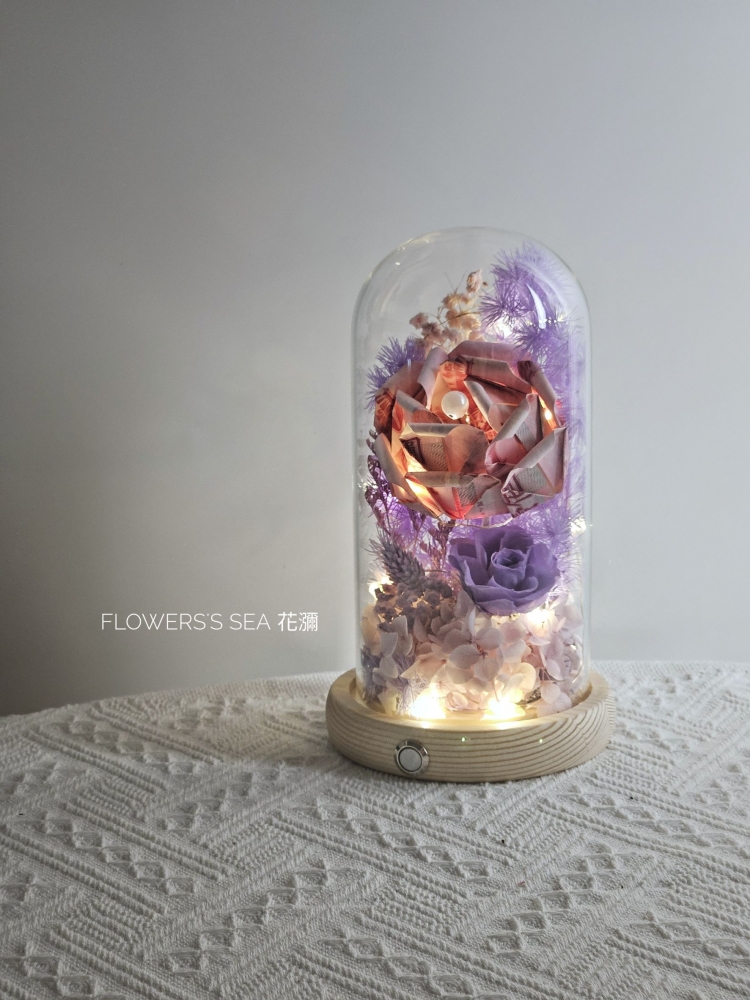 【 夜燈 】重瓣鈔票玫瑰 - 6張