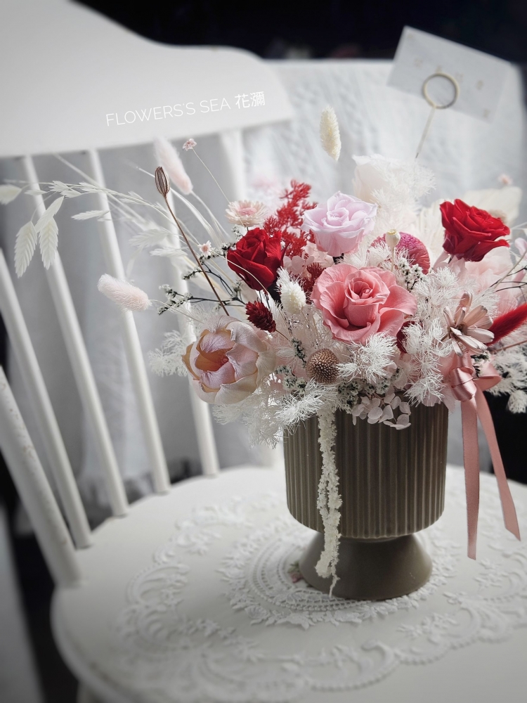 【陶瓷盆花】歐式桌花