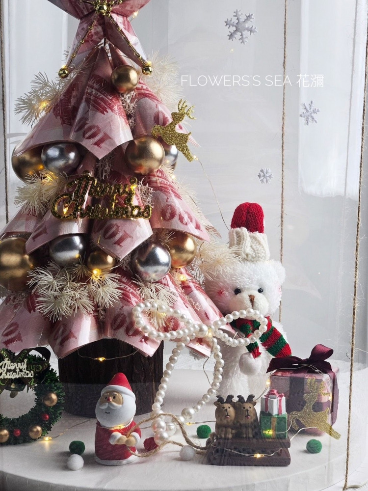 【 鈔票聖誕樹 】大三層