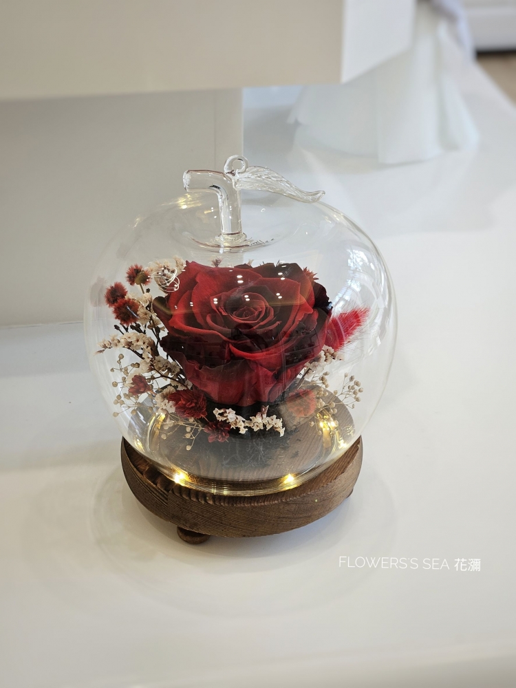 【 厄瓜多玫瑰 】蘋果花盅