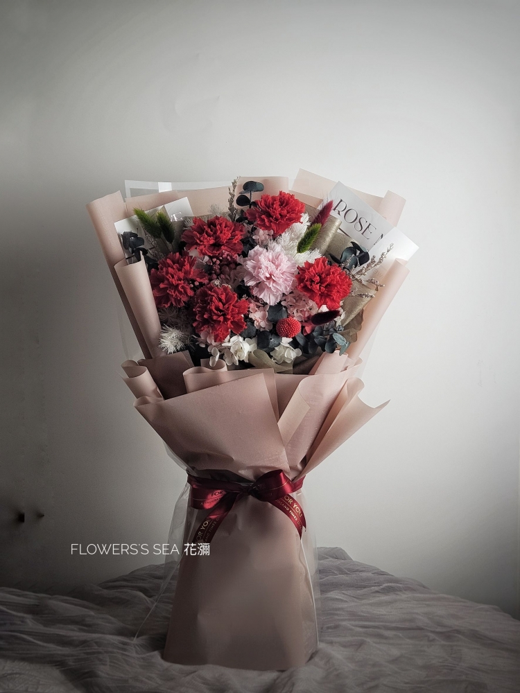 【 進口康乃馨花束 】不凋花.