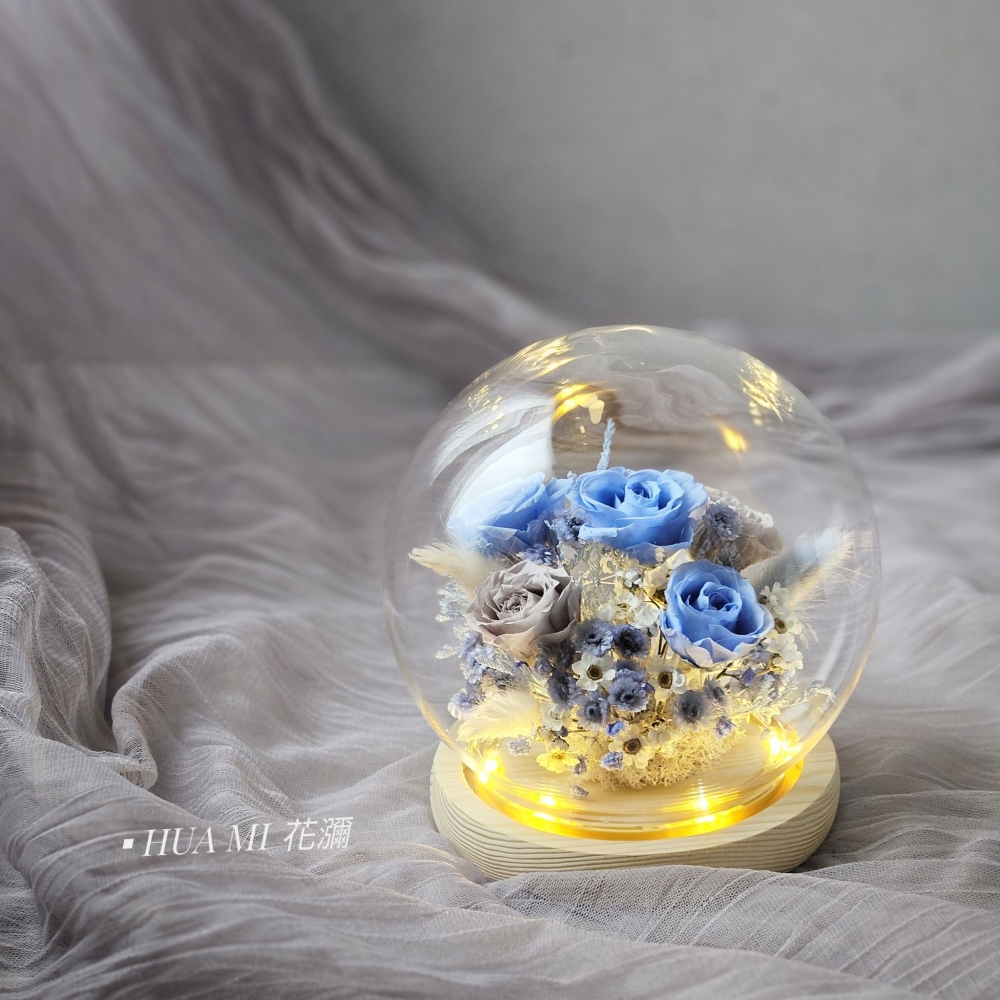 玻璃球花燈