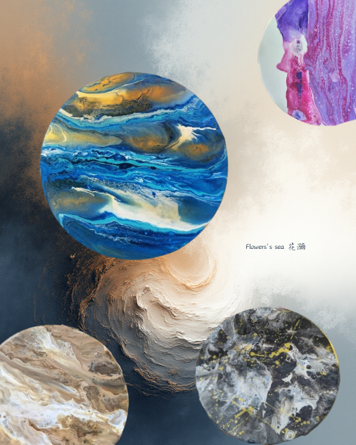 流體畫 - 杯墊彩繪課程