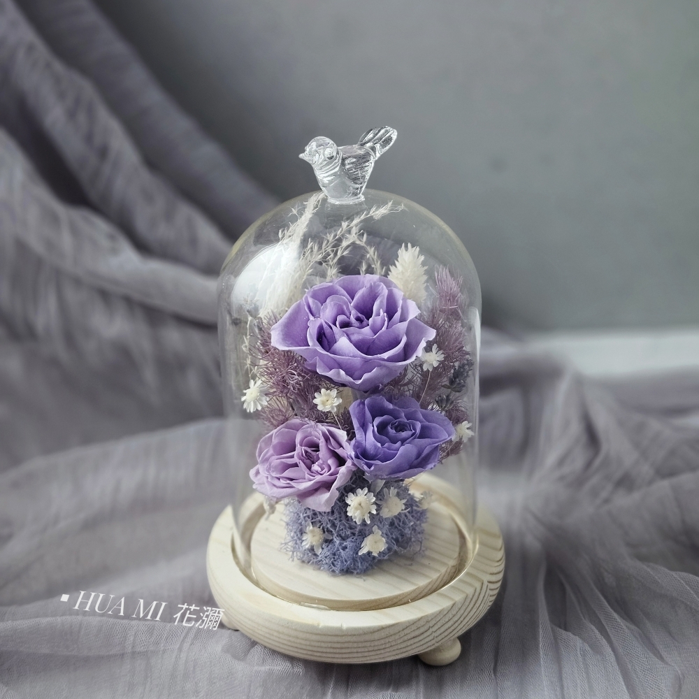 麻雀 - 玻璃花燈