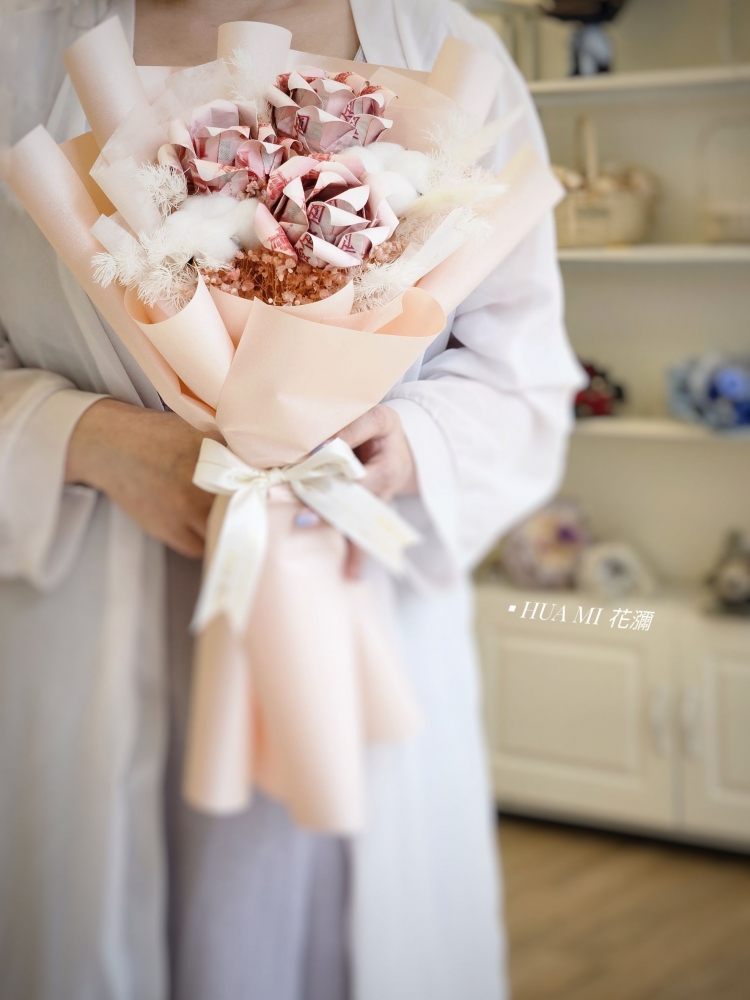 重辦 - 鈔票玫瑰3朵 (面額1千8)