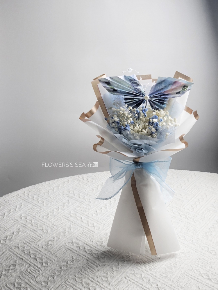 【 鈔票蝴蝶 】花束